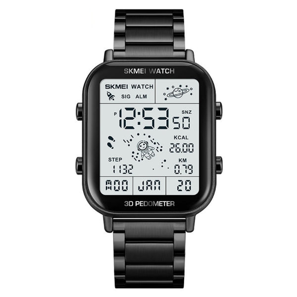 SKMEI 1888 Multifunctional Men 30M Waterproof Sports Stainless Steel Digital Wrist Watch