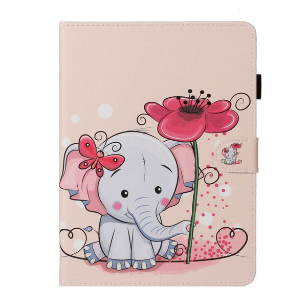 Colored Drawing Pattern Horizontal Flip PU Leather Case with Holder & Card Slot & Sleep / Wake-up Function