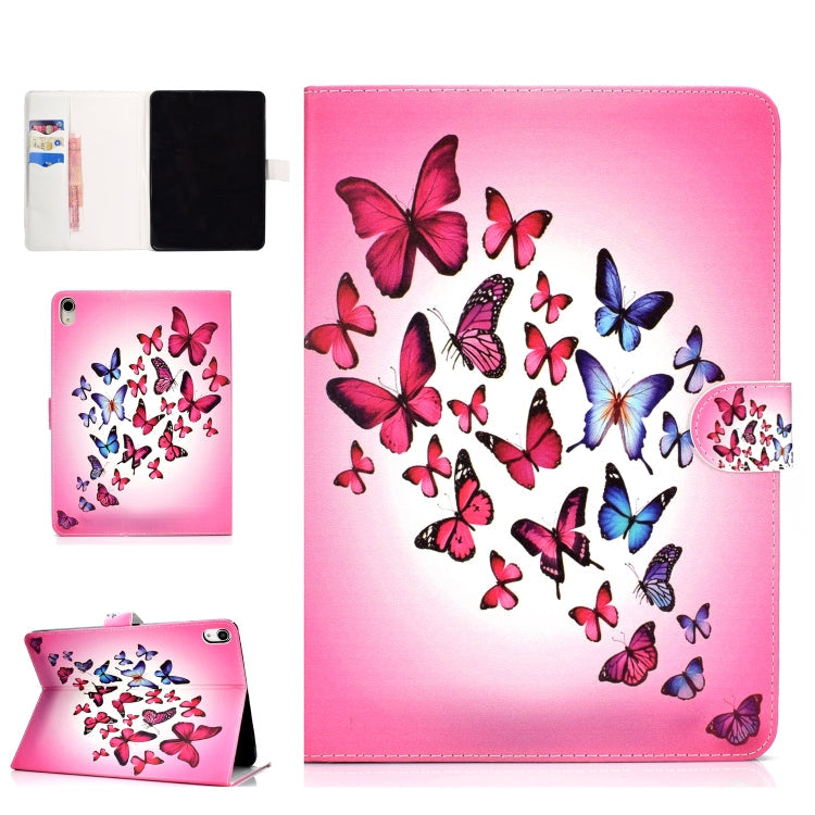 Colored Drawing Pattern Horizontal Flip PU Leather Case with Holder & Card Slot & Sleep / Wake-up Function