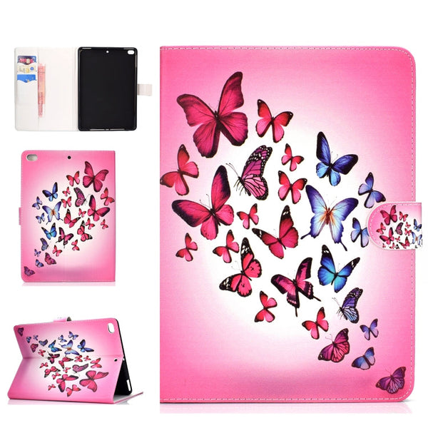 Colored Drawing Pattern Horizontal Flip PU Leather Case with Holder & Card Slot & Sleep / Wake-up Function