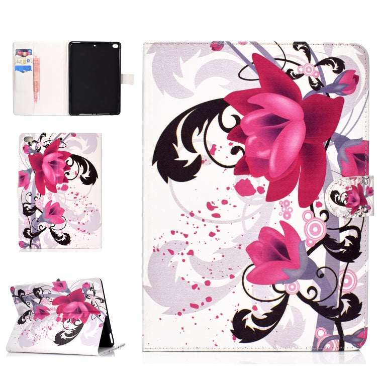 Colored Drawing Pattern Horizontal Flip PU Leather Case with Holder & Card Slot & Sleep / Wake-up Function