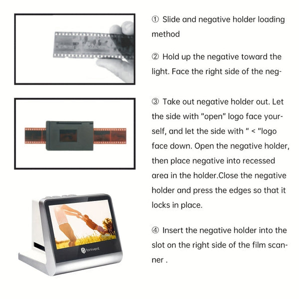 Tonivent TON170 14 Mega Pixels 5 inch HD Screen Film Scanner, TON170 White