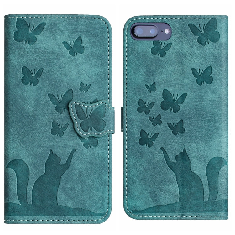 Butterfly Cat Embossing Flip Leather Phone Case