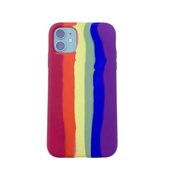 Rainbow Liquid Silicone Shockproof Full Coverage Protective Case, For iPhone 11, For iPhone 11 Pro, For iPhone 11 Pro Max