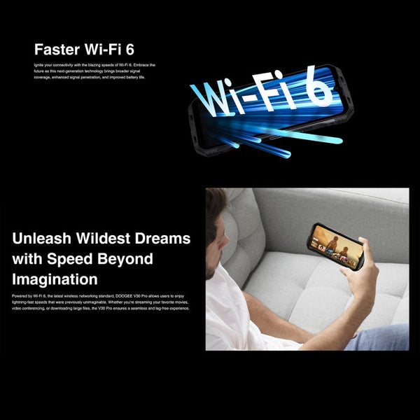 DOOGEE V30 Pro, 200MP Camera, Side Fingerprint, 10800mAh Battery, 6.58 inch Android 13 Dimensity 7050 Octa Core, Network: 5G, OTG, NFC, Support Google Pay