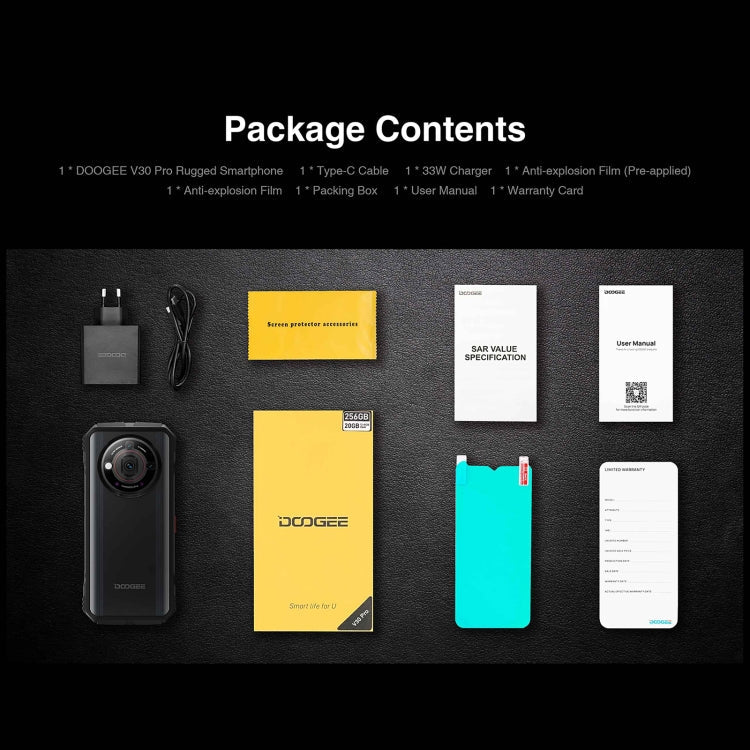 DOOGEE V30 Pro, 200MP Camera, Side Fingerprint, 10800mAh Battery, 6.58 inch Android 13 Dimensity 7050 Octa Core, Network: 5G, OTG, NFC, Support Google Pay