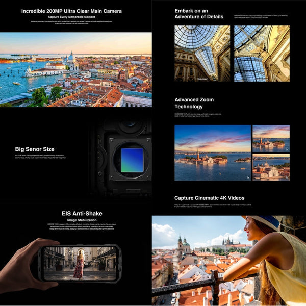 DOOGEE V30 Pro, 200MP Camera, Side Fingerprint, 10800mAh Battery, 6.58 inch Android 13 Dimensity 7050 Octa Core, Network: 5G, OTG, NFC, Support Google Pay