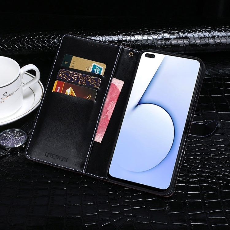 idewei Crocodile Texture Horizontal Flip Leather Case with Holder & Card Slots & Wallet, For OPPO Realme X3, For ZTE Axon 11 SE 5G