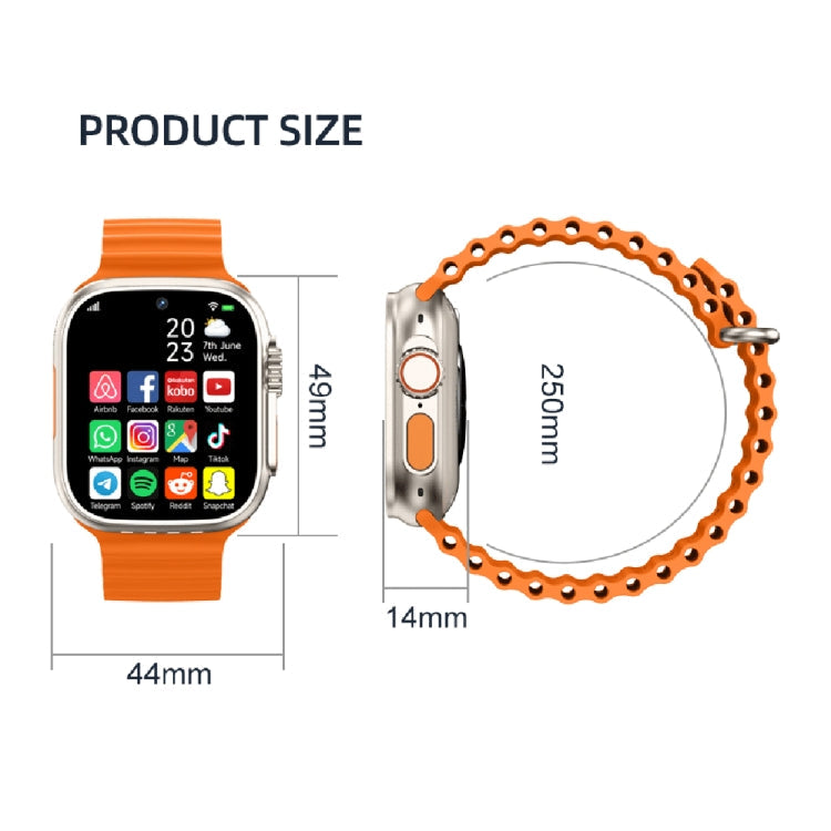 GS37 1.95 inch Screen Smart Phone Watch, Android 9.0, Spreadtrum SL8541E, Network: 4G, Single Nano SIM, Front & Rear Camera