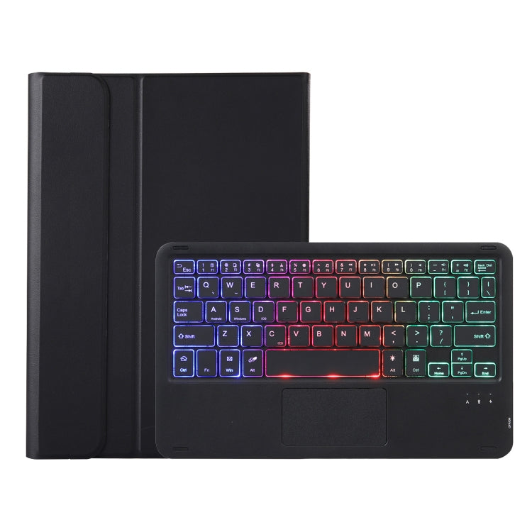 A09B-AS Candy Color Touch Backlight Bluetooth Keyboard Leather Tablet Case with Pen Holder