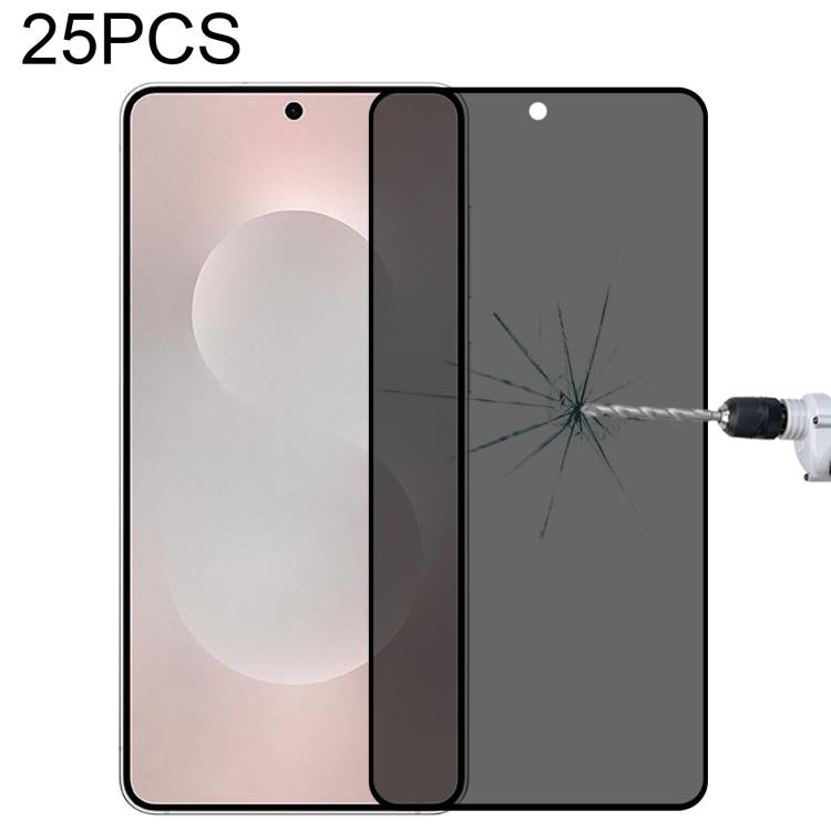 25pcs Full Cover Anti-peeping Tempered Glass Film,  Support Fingerprint Unlocking