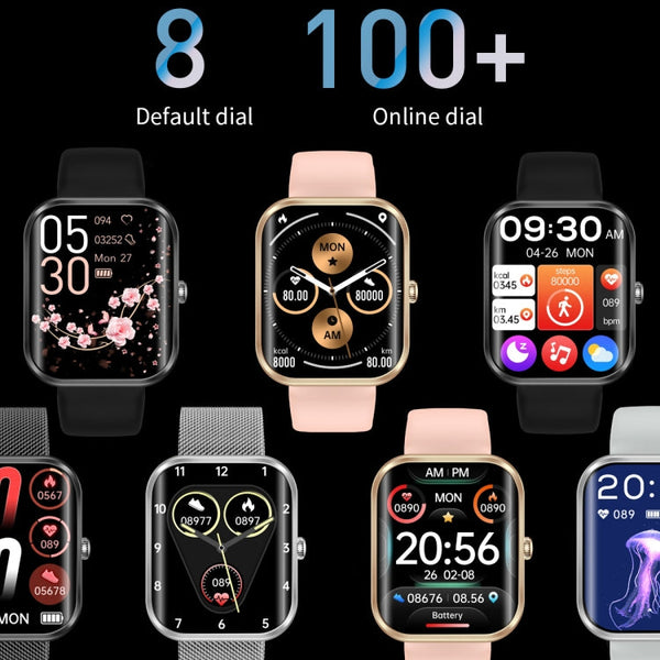 AK58 1.96 inch Screen Bluetooth Smart Watch, Support Health Monitoring & 100+ Sports Modes