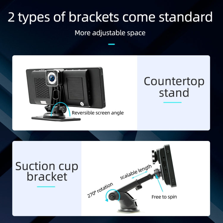 B5303R 10.26 inch Portable Car MP5 Player Built-in Driving Recorder Support CarPlay / Android Auto