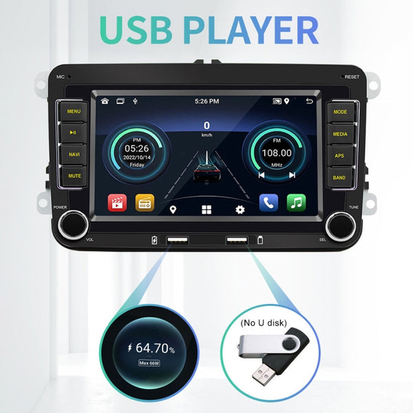 S9070 For Volkswagen 7 inch Portable Car MP5 Player Support CarPlay / Android Auto