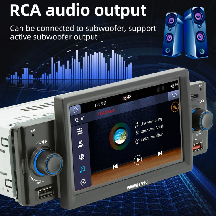 SWM151C 5 inch Portable Car MP5 Player Support CarPlay / Android Auto