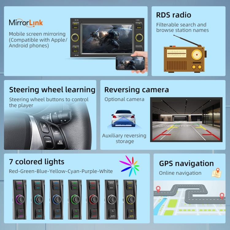 For Ford Transit 7 inch Android Navigation Machine Supports WiFi / GPS / RDS