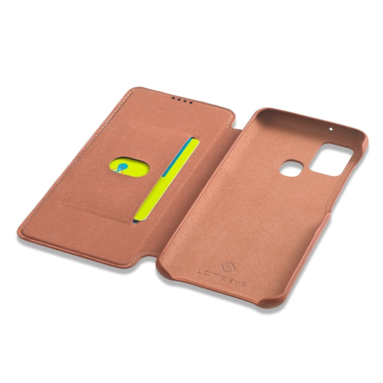 LC.IMEEKE Hon Ancient Series Horizontal Flip Leather Case with Holder & Card Slot, For Samsung Galaxy A21s