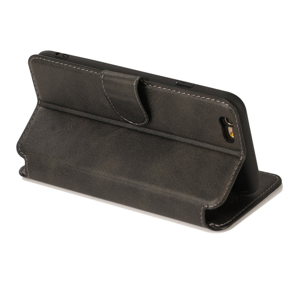 Calf Texture Magnetic Buckle Horizontal Flip Leather Case with Holder & Card Slots & Wallet & Photo Frame, For iPhone 6 / 6s, For iPhone 7 / 8, For iPhone 7 Plus / 8 Plus, For iPhone X / XS