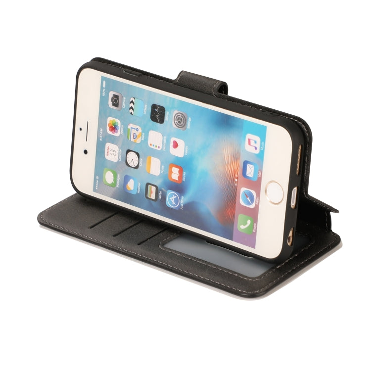 Calf Texture Magnetic Buckle Horizontal Flip Leather Case with Holder & Card Slots & Wallet & Photo Frame, For iPhone 6 / 6s, For iPhone 7 / 8, For iPhone 7 Plus / 8 Plus, For iPhone X / XS