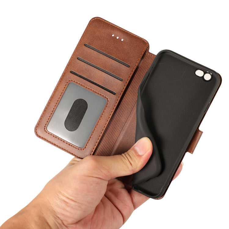 Calf Texture Magnetic Buckle Horizontal Flip Leather Case with Holder & Card Slots & Wallet & Photo Frame, For iPhone 6 / 6s, For iPhone 7 / 8, For iPhone 7 Plus / 8 Plus, For iPhone X / XS