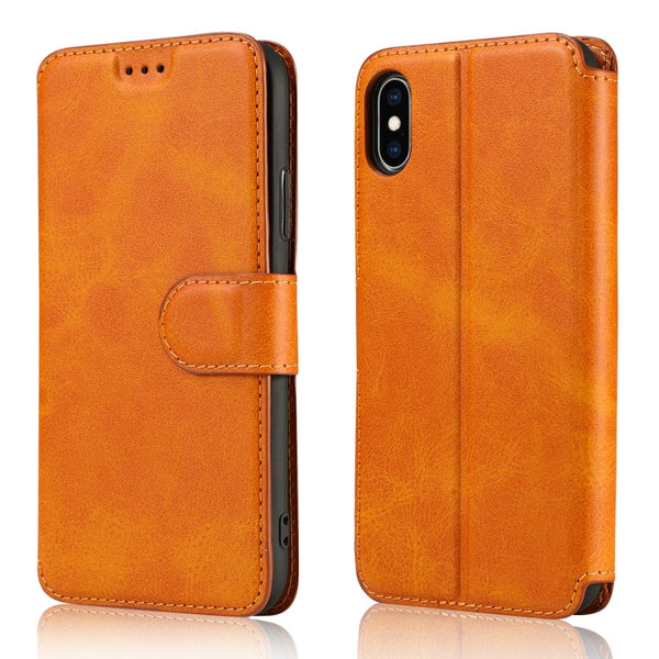 Calf Texture Magnetic Buckle Horizontal Flip Leather Case with Holder & Card Slots & Wallet & Photo Frame, For iPhone 6 / 6s, For iPhone 7 / 8, For iPhone 7 Plus / 8 Plus, For iPhone X / XS