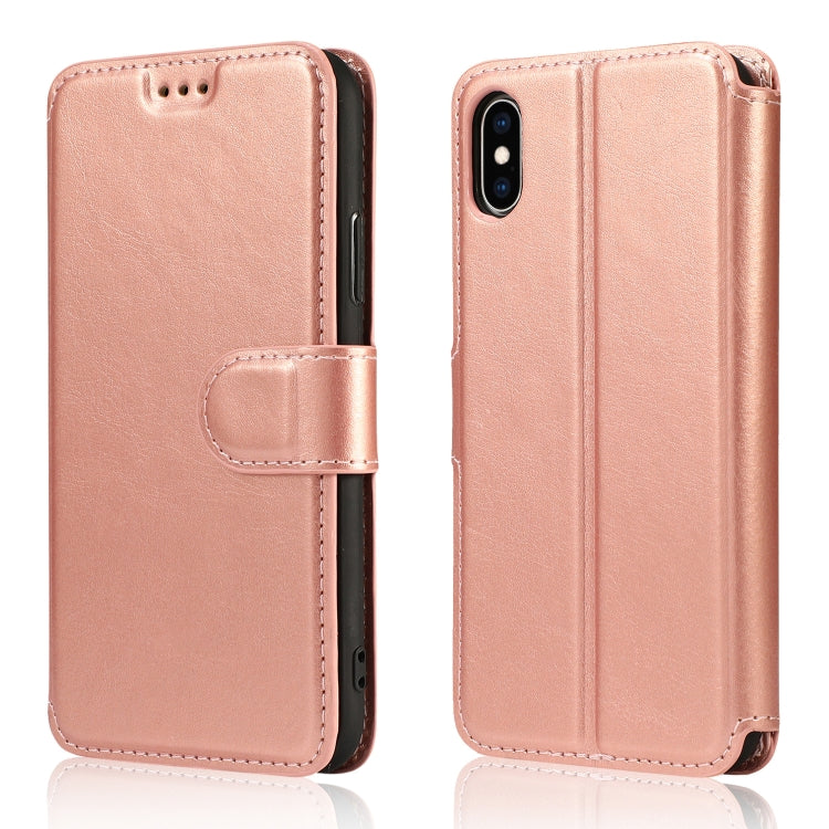 Calf Texture Magnetic Buckle Horizontal Flip Leather Case with Holder & Card Slots & Wallet & Photo Frame, For iPhone 6 / 6s, For iPhone 7 / 8, For iPhone 7 Plus / 8 Plus, For iPhone X / XS