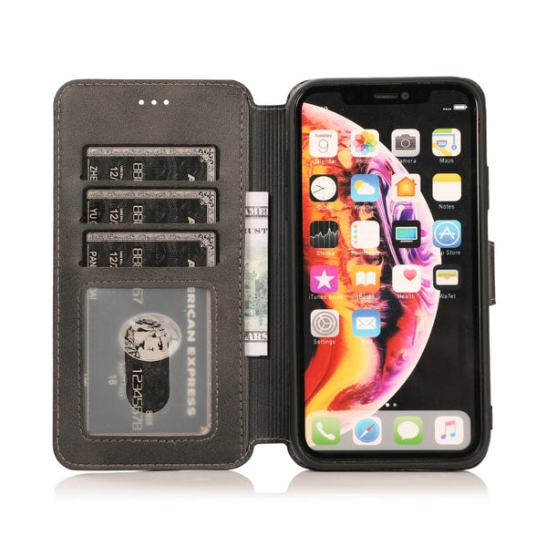 Calf Texture Magnetic Buckle Horizontal Flip Leather Case with Holder & Card Slots & Wallet & Photo Frame, For iPhone XR, For iPhone XS Max, For iPhone 12 mini, For iPhone 12 Pro Max