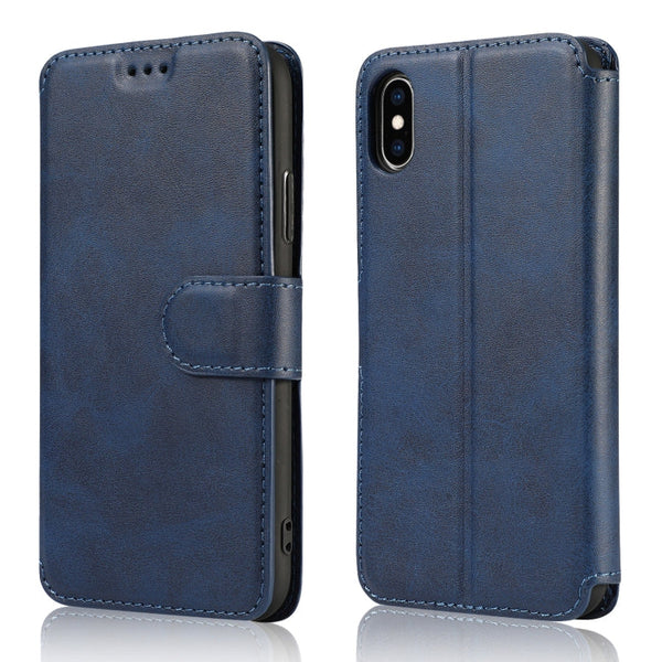 Calf Texture Magnetic Buckle Horizontal Flip Leather Case with Holder & Card Slots & Wallet & Photo Frame, For iPhone XR, For iPhone XS Max, For iPhone 12 mini, For iPhone 12 Pro Max
