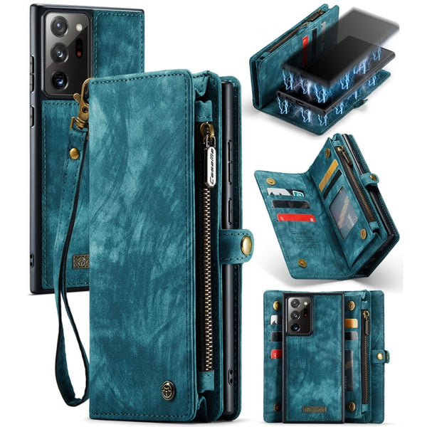 CaseMe-008 Detachable Multifunctional Horizontal Flip Leather Case with Card Slot & Holder & Zipper Wallet & Photo Frame