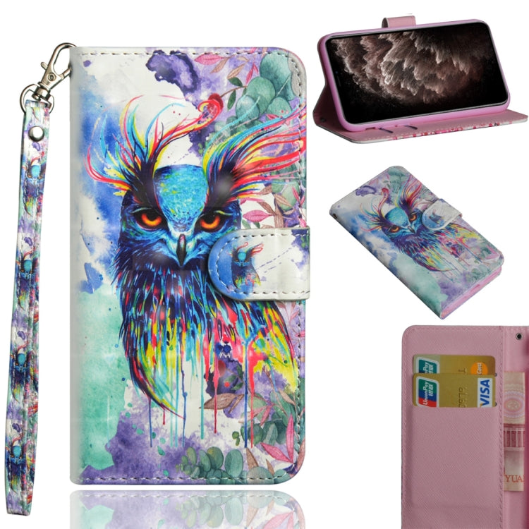 3D Painting Pattern Horizontal Flip TPU + PU Leather Case with Holder & Card Slots & Wallet & Lanyard, For iPhone 11 Pro Max, For iPhone 11 Pro