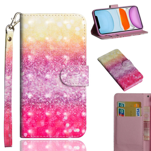 3D Painting Pattern Horizontal Flip TPU + PU Leather Case with Holder & Card Slots & Wallet & Lanyard, For iPhone 11, For iPhone SE 2022 / SE 2020 / 8 / 7