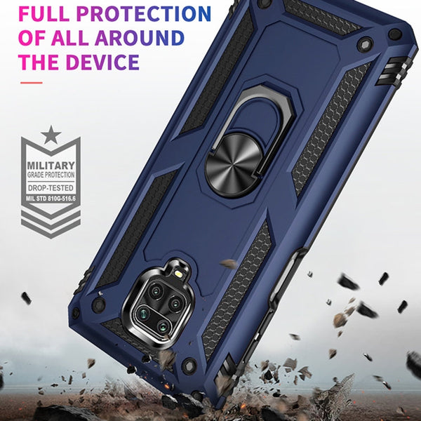 Shockproof TPU + PC Protective Case with 360 Degree Rotating Holder, For Xiaomi Redmi Note 9 Pro