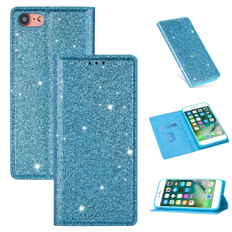 Ultrathin Glitter Magnetic Horizontal Flip Leather Case with Holder & Card Slots, For iPhone 6 Plus, For iPhone 8 / 7, For iPhone 8 Plus / 7 Plus, For iPhone 11
