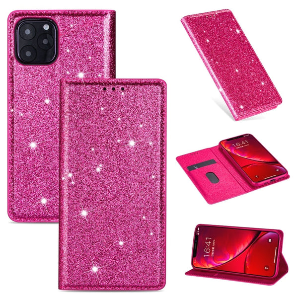 Ultrathin Glitter Magnetic Horizontal Flip Leather Case with Holder & Card Slots, For iPhone 6 Plus, For iPhone 8 / 7, For iPhone 8 Plus / 7 Plus, For iPhone 11