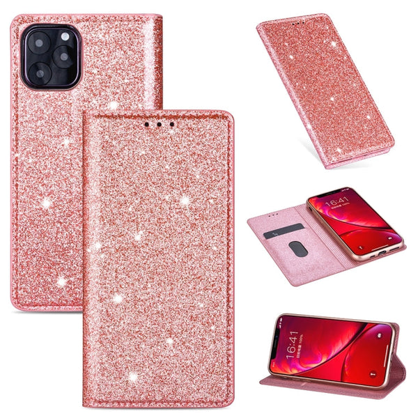 Ultrathin Glitter Magnetic Horizontal Flip Leather Case with Holder & Card Slots, For iPhone 6 Plus, For iPhone 8 / 7, For iPhone 8 Plus / 7 Plus, For iPhone 11