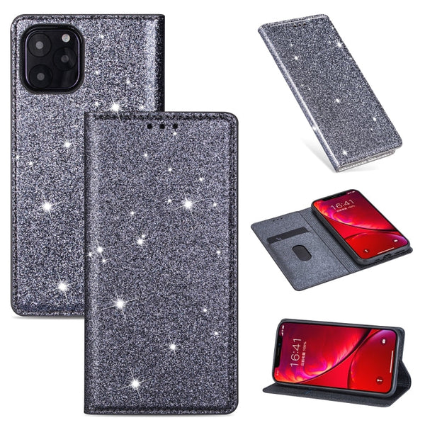 Ultrathin Glitter Magnetic Horizontal Flip Leather Case with Holder & Card Slots, For iPhone 11 Pro, For iPhone 11 Pro Max, For iPhone X / XS, For iPhone XS Max