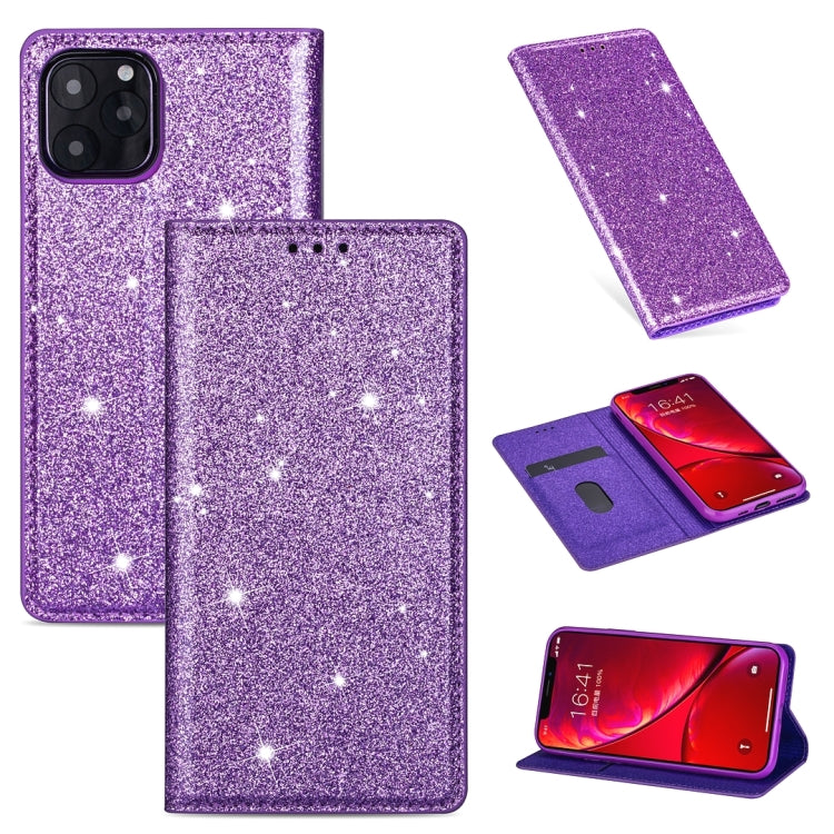 Ultrathin Glitter Magnetic Horizontal Flip Leather Case with Holder & Card Slots, For iPhone 11 Pro, For iPhone 11 Pro Max, For iPhone X / XS, For iPhone XS Max