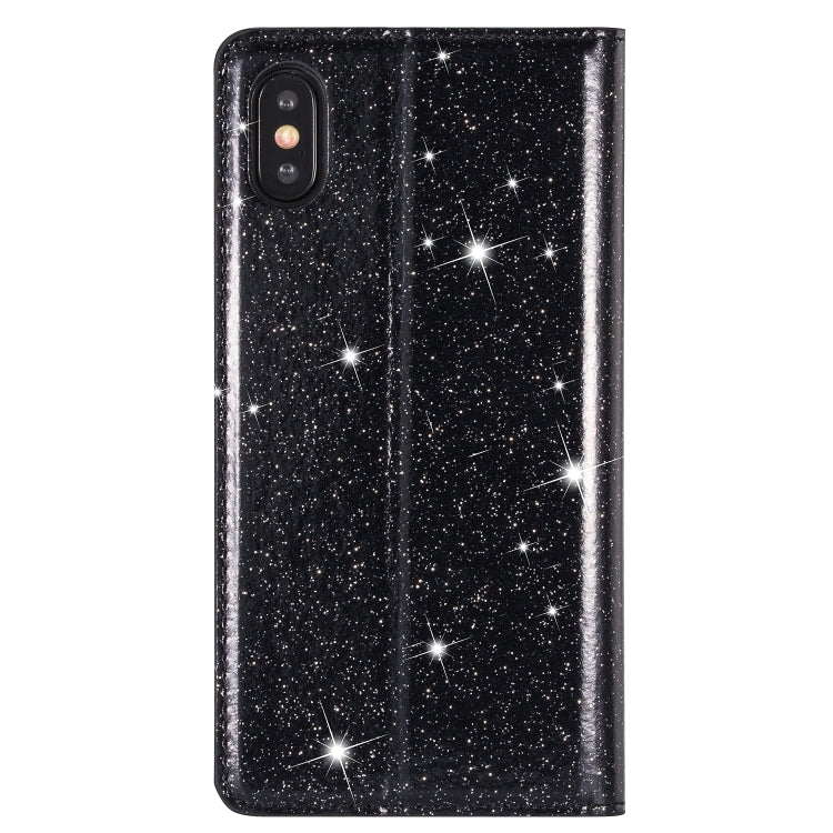 Ultrathin Glitter Magnetic Horizontal Flip Leather Case with Holder & Card Slots, For iPhone XR