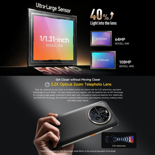 Ulefone Armor 23 Ultra Rugged Phone, 6.78 inch Android 13 MediaTek Dimensity 8020 Octa Core up to 2.6GHz, Network: 5G, NFC, OTG, Satellite Messaging