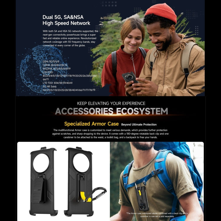 Ulefone Armor 23 Ultra Rugged Phone, 6.78 inch Android 13 MediaTek Dimensity 8020 Octa Core up to 2.6GHz, Network: 5G, NFC, OTG, Satellite Messaging
