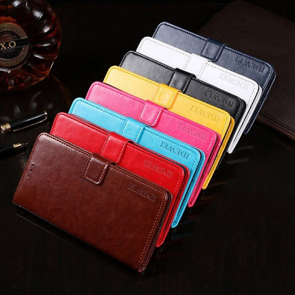 idewei Crazy Horse Texture Leather Phone Case