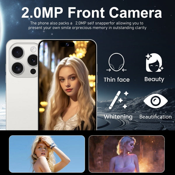 i15 Pro Max / VD1, 6.79 inch Screen, Face Identification, Android 8.1 MTK6753 Octa Core, Network: 4G, Dual SIM, 3GB+32GB