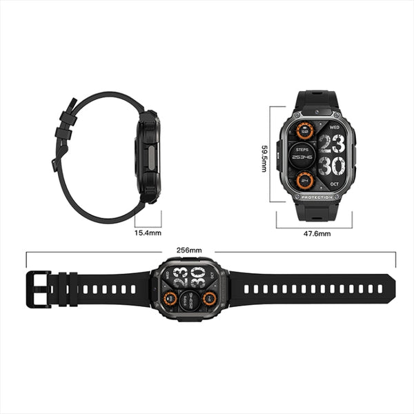 LEMFO DM63 2.13 inch AMOLED Square Screen Smart Watch Android 8.1, 2GB+16GB