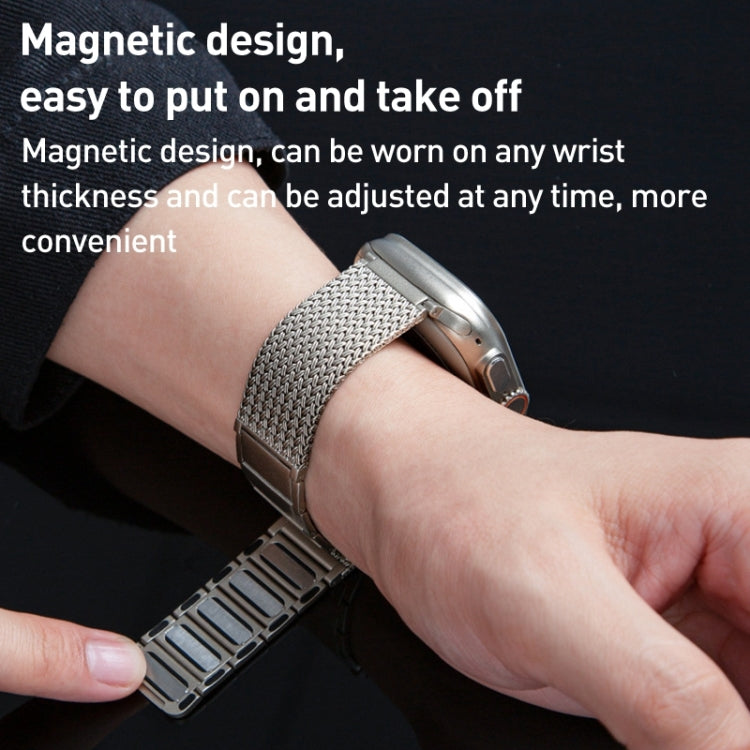 Magnetic Clasp Braided Chain Stainless Steel Watch Band