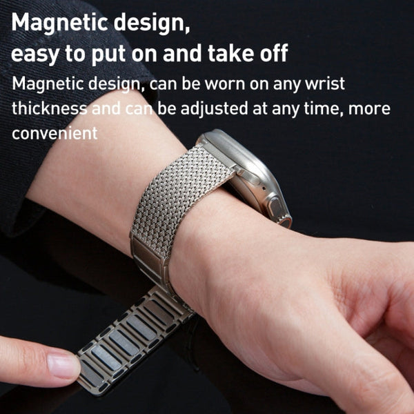 Magnetic Clasp Braided Chain Stainless Steel Watch Band