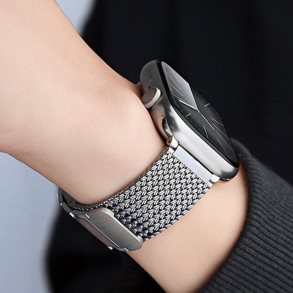 Magnetic Clasp Braided Chain Stainless Steel Watch Band