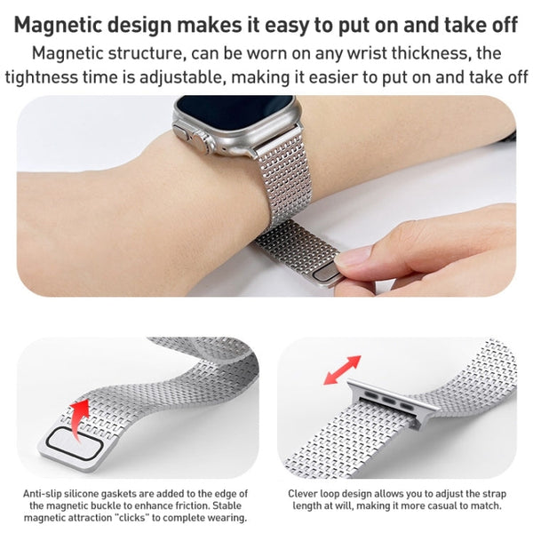 Milanese Loop Magnetic Clasp Stainless Steel Watch Band