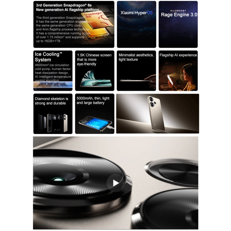 Xiaomi Redmi Turbo 3, 6.67 inch Xiaomi HyperOS Snapdragon 8s Gen 3 Octa Core 3.0GHz, NFC, Network: 5G, Support Google Play