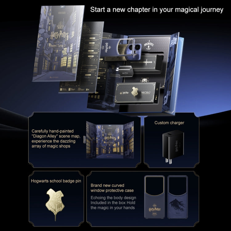 Xiaomi Redmi Turbo 3 Harry Potter, 6.67 inch Xiaomi HyperOS Snapdragon 8s Gen 3 Octa Core 3.0GHz, NFC, Network: 5G, Support Google Play
