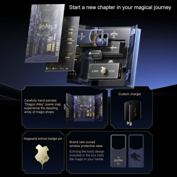 Xiaomi Redmi Turbo 3 Harry Potter, 6.67 inch Xiaomi HyperOS Snapdragon 8s Gen 3 Octa Core 3.0GHz, NFC, Network: 5G, Support Google Play